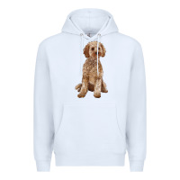 White cockapoo Premium Hoodie - RanaPortraitStore