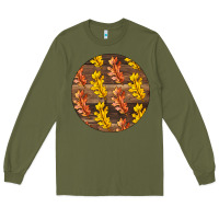 Army Green Fall Rounded Long Sleeve Tee - LillyAllenDesigns