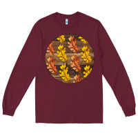 Burgundy Fall Rounded Long Sleeve Tee - LillyAllenDesigns