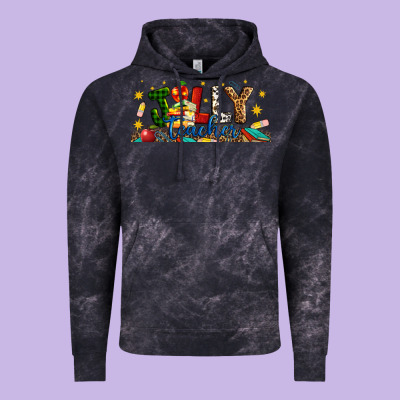 Christmas Jolly Teacher Vintage Hoodie Designed By Artiststas