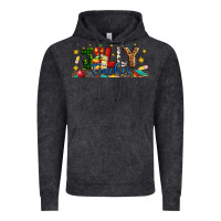 Vintage Black Christmas Jolly Teacher Vintage Hoodie - Artiststas