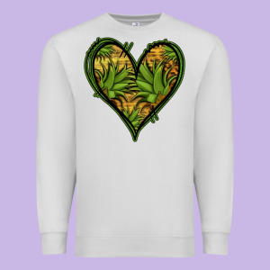 Pineapple Heart Premium Sweatshirt Designed By Jasminsmagicworld