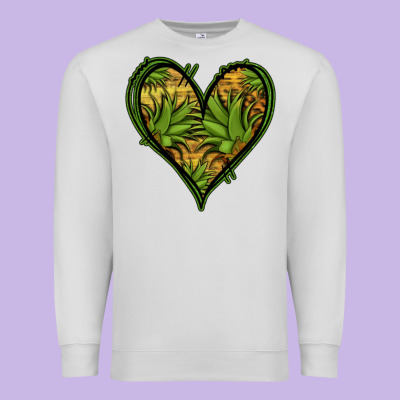 Pineapple Heart Premium Sweatshirt Designed By Jasminsmagicworld