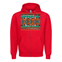 Red turquoise gemstone western Zipper Hoodie - Jasminsmagicworld