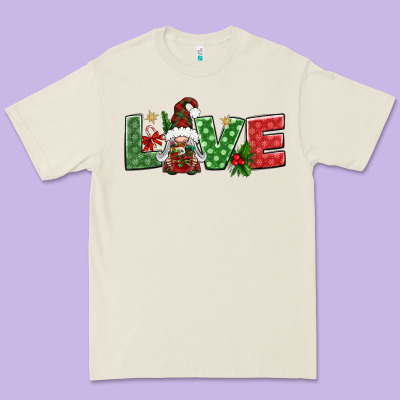 Love Christmas Gnome Premium Tee Designed By Bundleandbundleshop