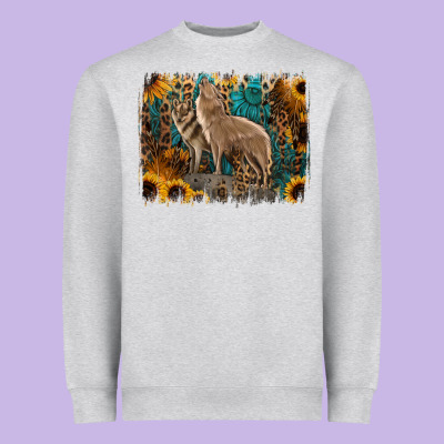 Western Wolves Heavyweight Sweatshirt Designed By Jasminsmagicworld