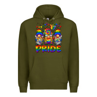 Army Green pride gnome Premium Hoodie - BarkalooDesign