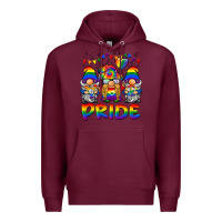 Burgundy pride gnome Premium Hoodie - BarkalooDesign