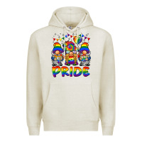 Oatmeal Heather pride gnome Premium Hoodie - BarkalooDesign