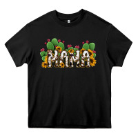 Black Cactus Cowhide Sunflower Mama and Mini Set Heavy Core Tee - Jasminsmagicworld