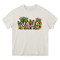 Cream Cactus Cowhide Sunflower Mama and Mini Set Heavy Core Tee - Jasminsmagicworld