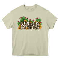 Mossy Cactus Cowhide Sunflower Mama and Mini Set Heavy Core Tee - Jasminsmagicworld
