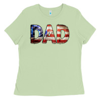 Matcha American Flag Dad 4th of July Ladies Tee - LillyAllenDesigns