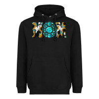 Black Sunflower Cowhide Turquoise Gemstone Mom Heavyweight Hoodie - Jasminsmagicworld