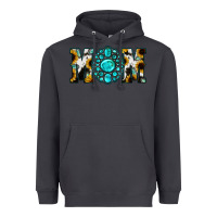 Smoke Sunflower Cowhide Turquoise Gemstone Mom Heavyweight Hoodie - Jasminsmagicworld
