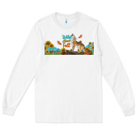 White Wild About Fall Coyote Long Sleeve Tee - LillyAllenDesigns