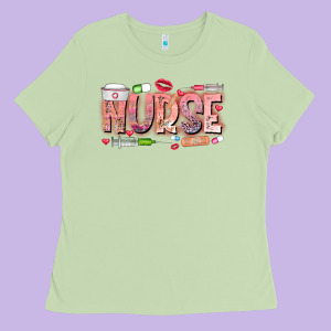 Nurse Valentine Ladies Tee Designed By Cowhidedigitalart