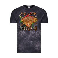 Cloud Black Just a Little Moody Vintage Tee - CowhideDigitalArt