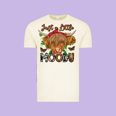 Just A Little Moody Vintage Tee Designed By Cowhidedigitalart