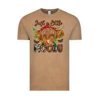 Vintage Coffee Just a Little Moody Vintage Tee - CowhideDigitalArt