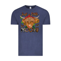 Vintage Denim Just a Little Moody Vintage Tee - CowhideDigitalArt
