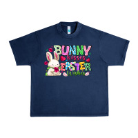Navy Bunny Kisses Easter Wishes Urban Heavy Tee - CowhideDigitalArt