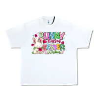 White Bunny Kisses Easter Wishes Urban Heavy Tee - CowhideDigitalArt