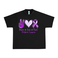 Black Peace Love Cure Odgkins Lympoma Urban Heavy Tee - Jasminsmagicworld