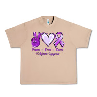 Burro Peace Love Cure Odgkins Lympoma Urban Heavy Tee - Jasminsmagicworld