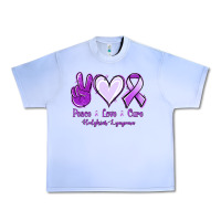 Grape Ice Peace Love Cure Odgkins Lympoma Urban Heavy Tee - Jasminsmagicworld