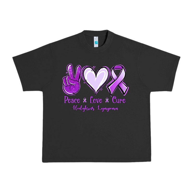 Peace Love Cure Odgkins Lympoma Urban Heavy Tee by Jasminsmagicworld | Teevron