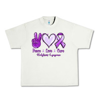 Pistachio Peace Love Cure Odgkins Lympoma Urban Heavy Tee - Jasminsmagicworld
