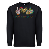 Black Peace Love Pumkins Premium Sweatshirt - Jasminsmagicworld