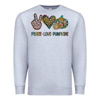 Heather Grey Peace Love Pumkins Premium Sweatshirt - Jasminsmagicworld