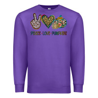 Purple Peace Love Pumkins Premium Sweatshirt - Jasminsmagicworld