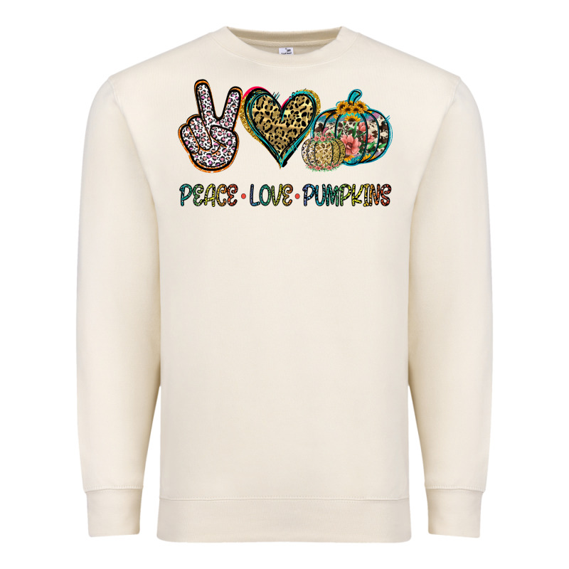 Peace Love Pumkins Premium Sweatshirt by Jasminsmagicworld | Teevron