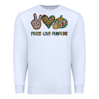 White Peace Love Pumkins Premium Sweatshirt - Jasminsmagicworld