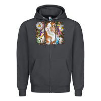 Smoke Easter Bunny With Quail Eggs And Daisy Zipper Hoodie - RanaPortraitStore