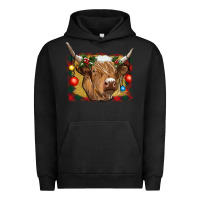 Pigment Black highland cow christmas Urban Hoodie - RanaPortraitStore