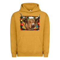 Pigment Peanut Butter highland cow christmas Urban Hoodie - RanaPortraitStore