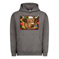 Pigment Tornado highland cow christmas Urban Hoodie - RanaPortraitStore