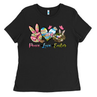 Black Peace love Easter Ladies Tee - LillyAllenDesigns