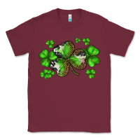 Burgundy st. patricks day shamrocks Classic Tee - BarkalooDesign