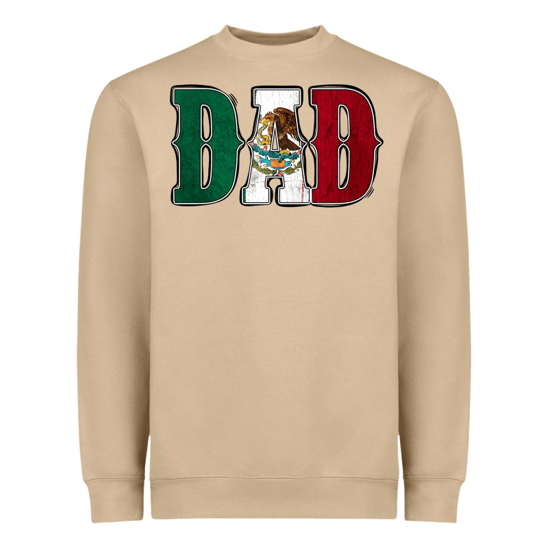 Mexican Flag Dad Heavyweight Sweatshirt by Jasminsmagicworld | Teevron