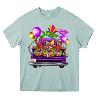 Arona mardi gras farm truck back view Heavy Core Tee - FaDigitalArtStudio
