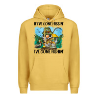 Antique Gold if i've gone missin' i've gone fishin' Premium Hoodie - BarkalooDesign