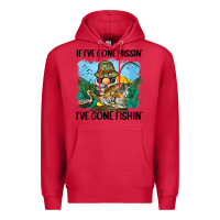 Cardinal if i've gone missin' i've gone fishin' Premium Hoodie - BarkalooDesign
