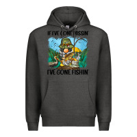 Charcoal Heather if i've gone missin' i've gone fishin' Premium Hoodie - BarkalooDesign