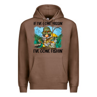 Chestnut if i've gone missin' i've gone fishin' Premium Hoodie - BarkalooDesign