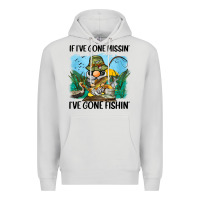 Dove Grey if i've gone missin' i've gone fishin' Premium Hoodie - BarkalooDesign